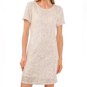Victoria Secret T Shirt Dress Sparkle Supermodel Essentials Sequin Champagne